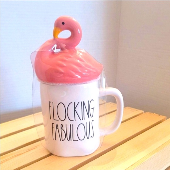 Rae Dunn Dining Rae Dunn Flocking Fabulous Cup With Pink Flamingo